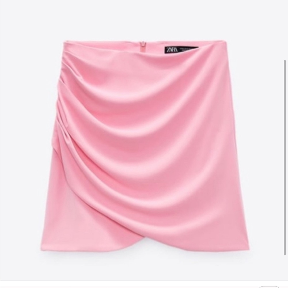 Zara pink drapped mini skirt no longer avail in color. Great condition. Sz SM